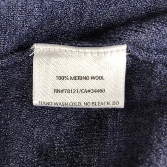 Eileen Fisher 100% Merino Wool Blue Tank Top Sz L - Picture 8 of 8